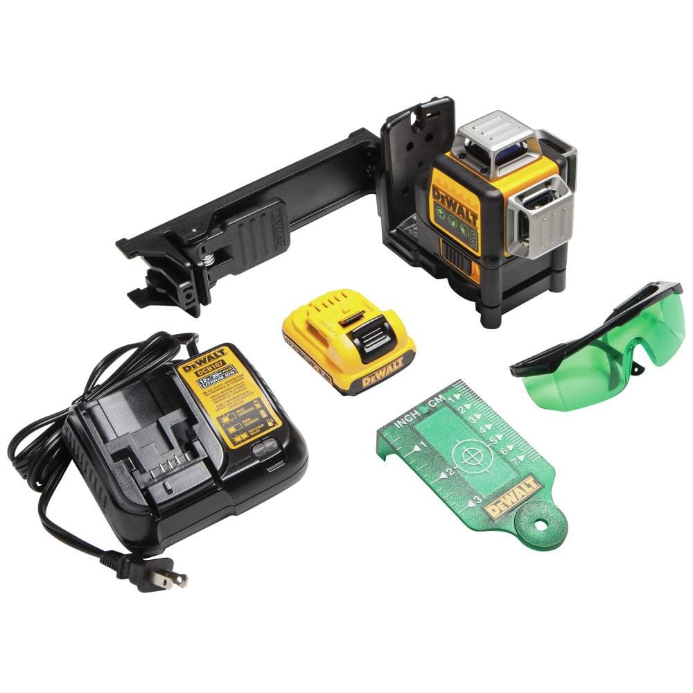 DW089LG 12V 3x360 Green Line Laser Level